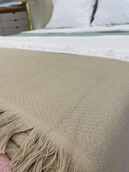 Colcha em Algodão para Cama de Casal ou Sofá