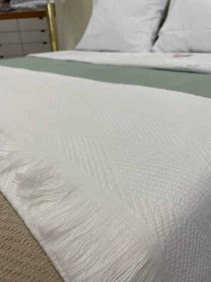 Colcha em Algodão para Cama de Casal ou Sofá