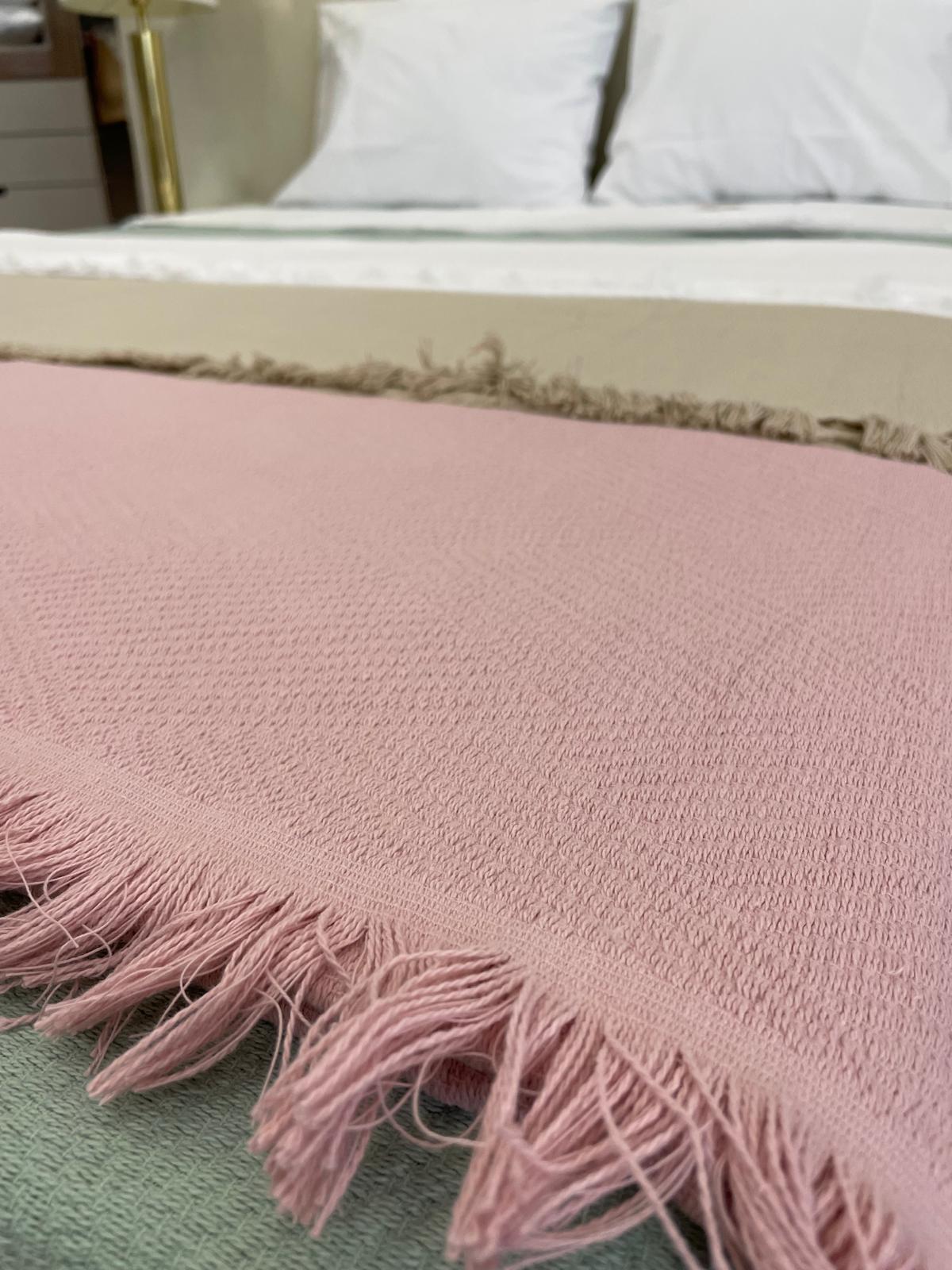Colcha em Algodão para Cama de Casal ou Sofá