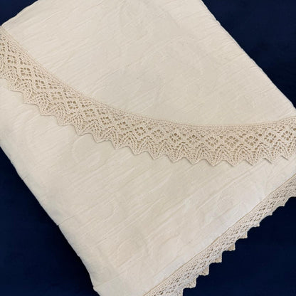 colcha de renda em algodão estilo Zara Home