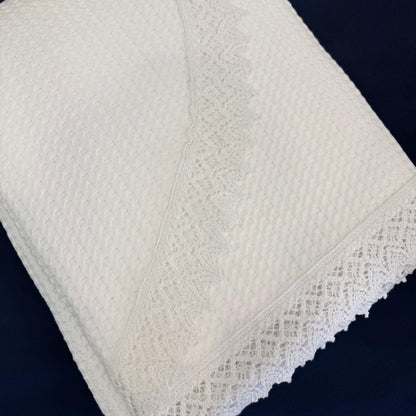 colcha de renda em algodão estilo Zara Home