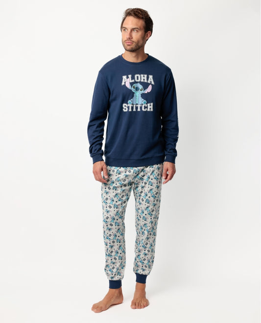 Pijama de Manga Comprida STITCH para Homem