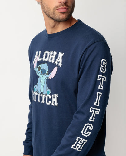 Pijama de Manga Comprida STITCH para Homem