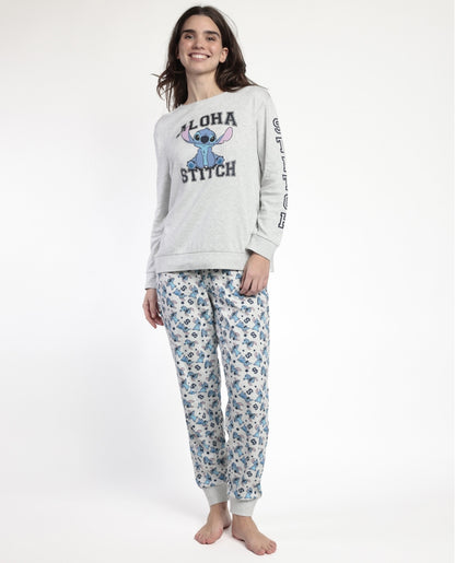 Pijama de Manga Comprida STITCH para Criança