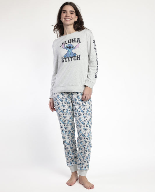 Pijama de Manga Comprida STITCH para Mulher