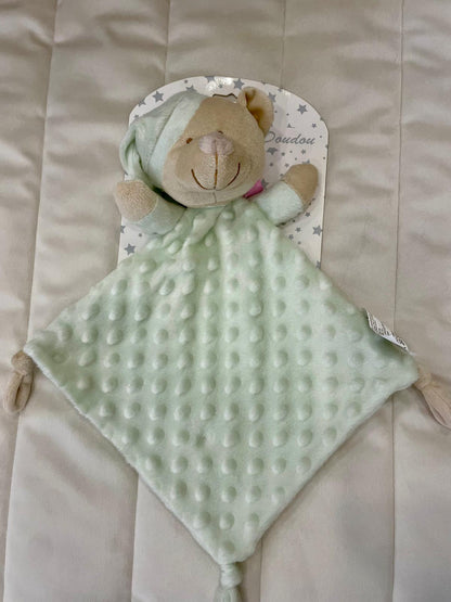 Doudou ou naninha em Peluche Ursinho personalizável com o Nome do Bebé