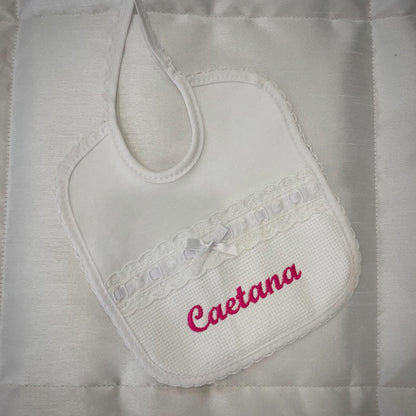 Conjunto Fraldinha e Babete com Laçinho (PERSONALIZAR)