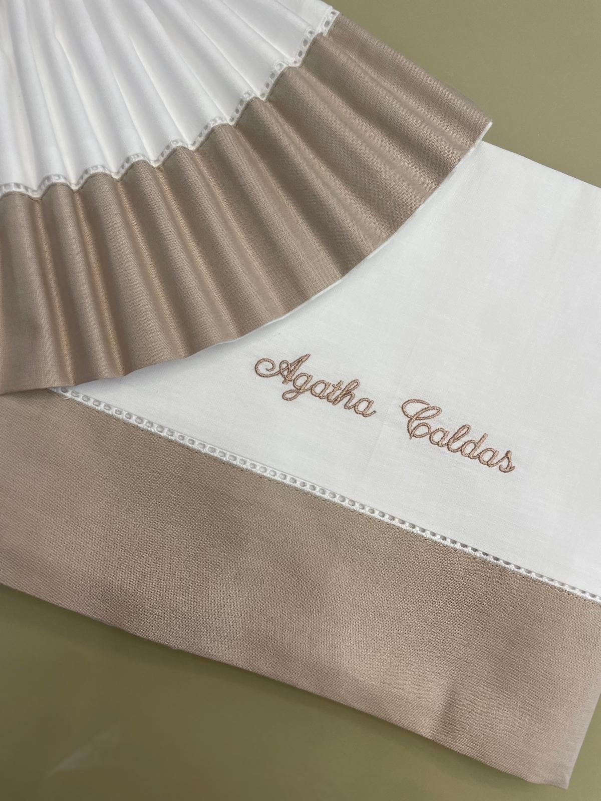 Jogo de Cama de Bebé Personalizado com NOME bordado (Cama de Grades)