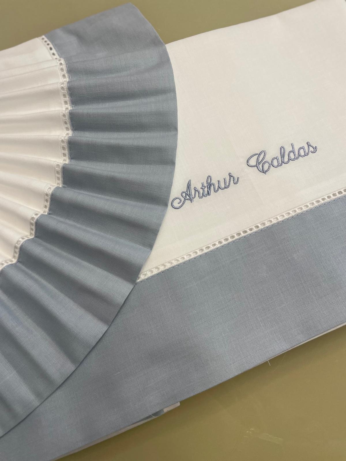 Jogo de Cama de Bebé Personalizado com NOME bordado (Cama de Grades)