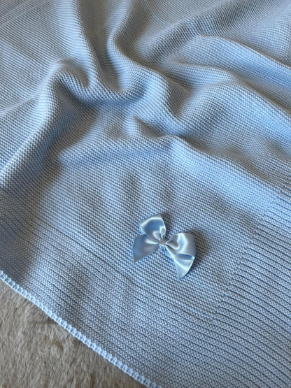 Manta de Bebé em Malha com Laço (PERSONALIZAR)